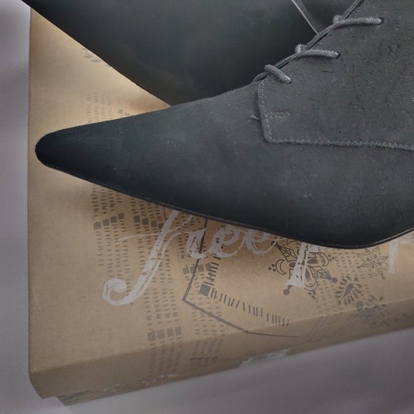 Free People Black Suede Dacile Lace Up Boot - Picture 7 of 8